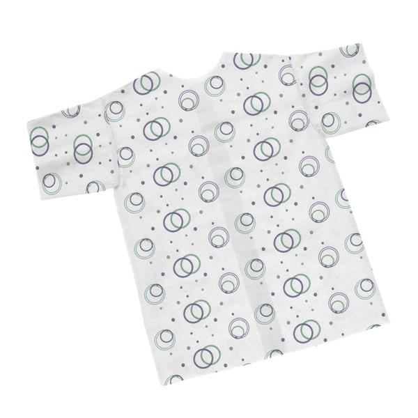 Gown Patient Purple / Green Polyester 100/Ca